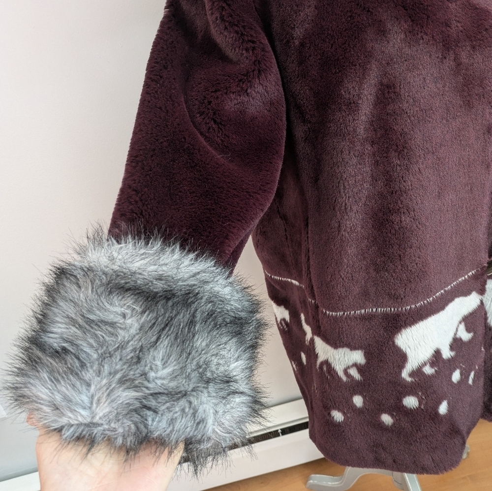 Vintage West Peak Faux Fur Jacket - Picture 6 of 16